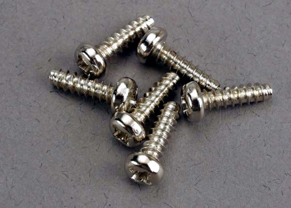 Traxxas 2675 Screws , 3x10mm roundhead self-tapping (6) - TRA2675