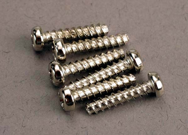 Traxxas 2677 Screws, 3x14mm roundhead self-tapping (6) - TRA2677