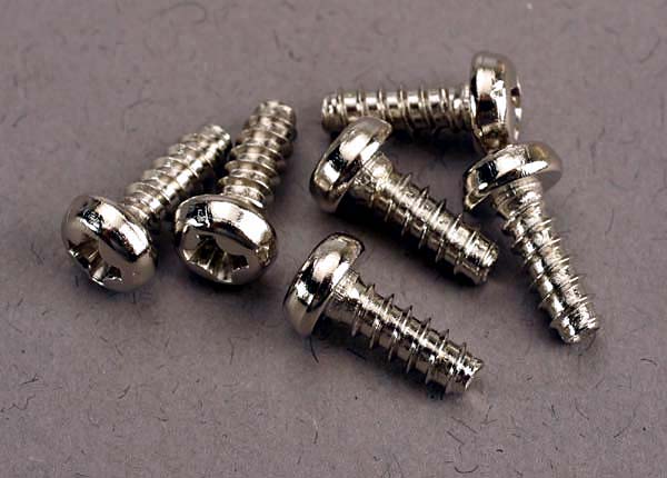Traxxas 2682 Screws, 3x8mm roundhead self-tapping (6) - TRA2682