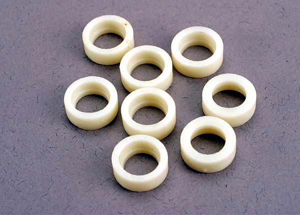 Traxxas 2769 Bearing adapters (8) (allows use of lighter 5x8mm bearings in place of 5x11mm bearings) - TRA2769