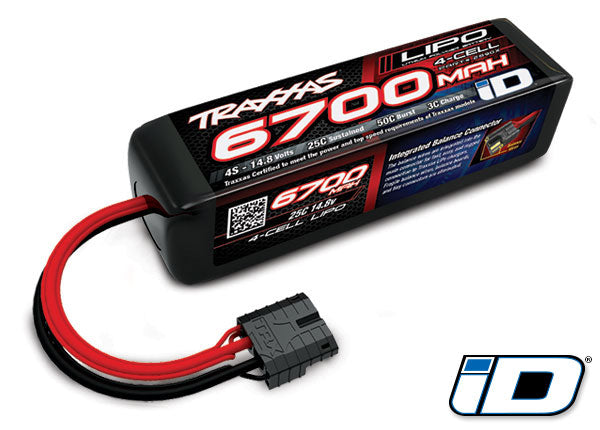Traxxas 2890X 6700mAh 14.8v 4-Cell 25C LiPo Battery - TRA2890X