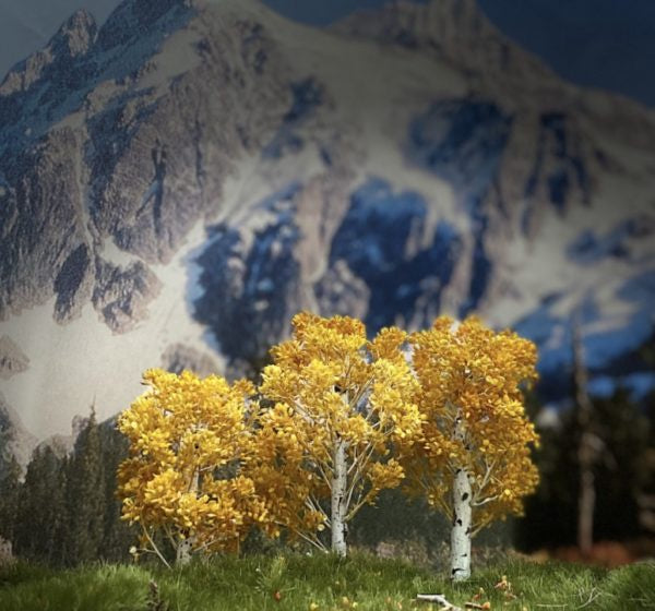 Grand Central Gems Fall Birch Trees -- 3 - 4" Tall pkg(3)