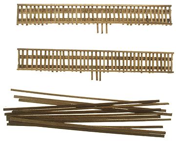 Grand Central Gems Wood Truss Bridge Parts -- Deck With Stringers 6" pkg(2) - 295-TB12