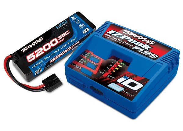 Traxxas 2970-2SR Battery/Charger Completer pack (includes #2970 iD charger (1), #2844R 5200mAh 7.4V 2-cell 35C LiPo ID Battery (1))