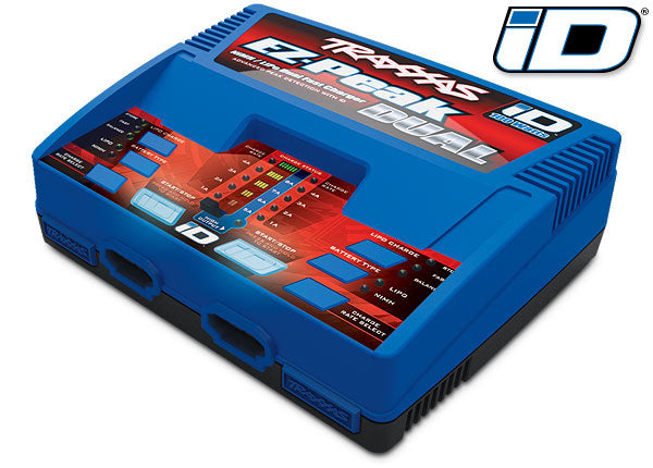 Traxxas 2972 Charger, EZ-Peak Dual, 100W, NiMH/LiPo with iD Auto Battery Identification - TRA2972