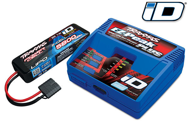 Traxxas 2992 Battery/charger Completer pack (includes #2970 iD charger (1), #2843X 5800mAh 7.4V 2-cell 25C LiPo battery (1)) - TRA2992
