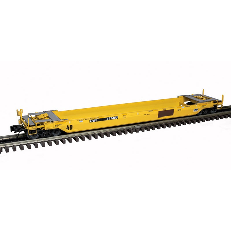 Atlas O 3001698 40' Rebuilt Well Car - 3-Rail - Ready to Run - Premier -- TTX (TPEX Patch, yellow, black) #475453