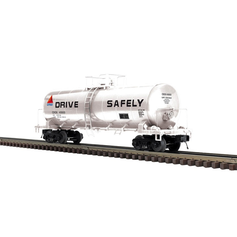 Atlas O 3001873 40' Modern Tank Car - 3-Rail - Ready to Run - Premier -- Citgo CSOX (white, black, red, Drive Safely) #40600
