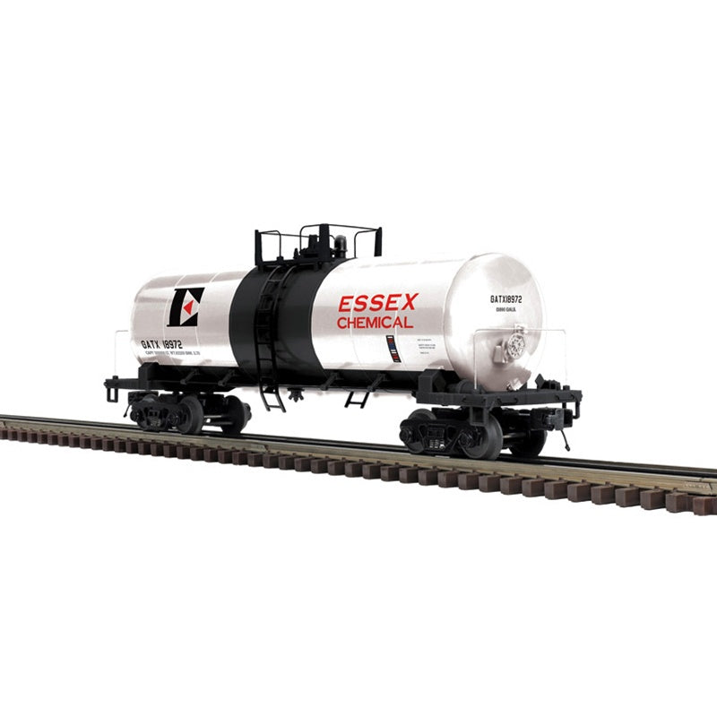 Atlas O 3001874 40' Modern Tank Car - 3-Rail - Ready to Run - Premier -- Essex Chemical GATX (white, black, red) #18976