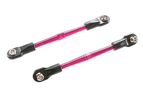 Traxxas 3139P Turnbuckles, aluminum (pink-anodized), toe links, 59mm (2) (assembled w/ rod ends & hollow balls) (requires 5mm aluminum wrench #5477) - TRA3139P