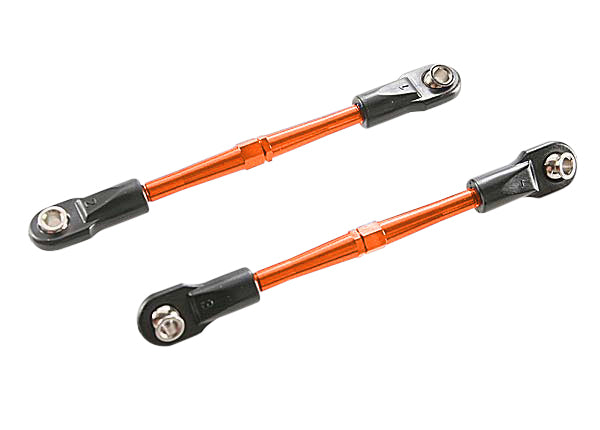 Traxxas 3139T Turnbuckles, aluminum (orange-anodized), toe links, 59mm (2) (assembled w/ rod ends & hollow balls) (requires 5mm aluminum wrench #5477) - TRA3139T