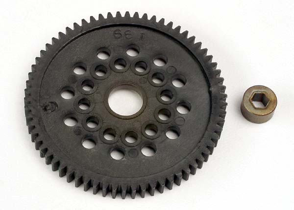 Traxxas 3166 Spur gear (66-Tooth) (32-Pitch) w/Bushing - TRA3166