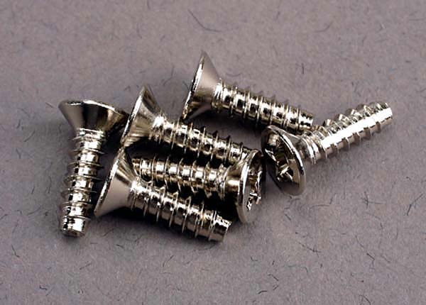 Traxxas 3176 Screws, 3x10mm countersunk self-tapping (6) - TRA3176