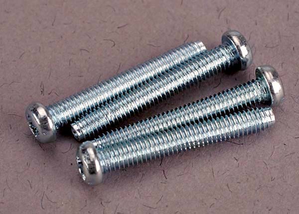 Traxxas 3189 Screws, 2.5x19mm roundhead machine Screws (4) - TRA3189