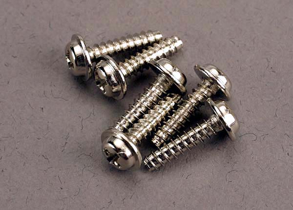Traxxas 3286 Screws , 3x12mm washerhead self-tapping (6) - TRA3286