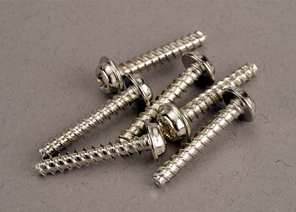 Traxxas 3289 Screws, 3x18mm washerhead self-tapping (6) - TRA3289