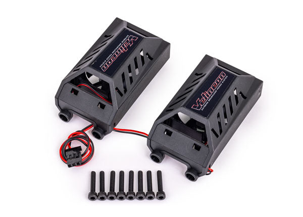 Traxxas 3474X Dual cooling fan kit, low profile (with shroud) (fits #3491 Motor)