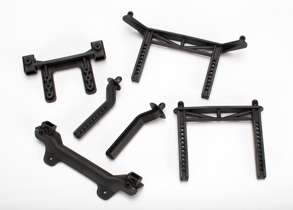 Traxxas 3619 Body Mounts, Front & Rear/ Body Mount posts, Front & Rear (adjustable)/ 2.5x18mm screw pins (4) - TRA3619