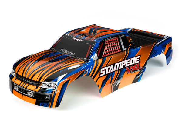Traxxas 3620T Body, Stampede VXL, orange & - Blue (painted, decals applied) - TRA3620T