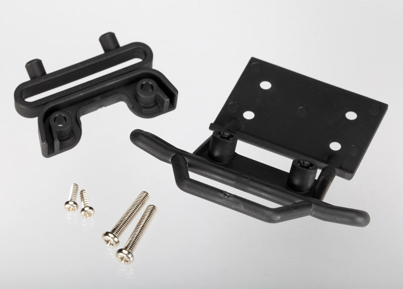 Traxxas 3621 Bumper, Front / Bumper Mount, Front / 4x23mm RM (2)/ 3x10mm RST (2) (black) - TRA3621