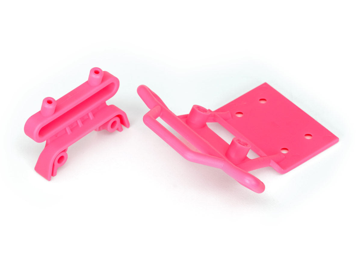 Traxxas 3621P Bumper, Front / Bumper Mount, Front / 4x23mm RM (2)/ 3x10mm RST (2) (pink) - TRA3621P