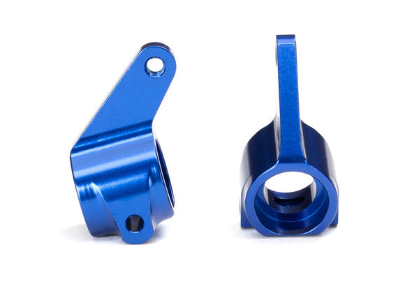 Traxxas 3636A Steering blocks, Rustler/Stampede/Bandit (2), 6061-T6 aluminum (blue-anodized)/ 5x11mm ball bearings (4) - TRA3636A