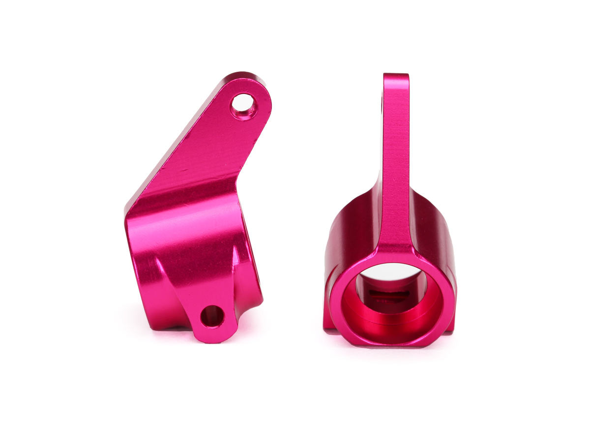 Traxxas 3636P Steering blocks, Rustler/Stampede/Bandit (2), 6061-T6 aluminum (pink-anodized)/ 5x11mm ball bearings (4) - TRA3636P