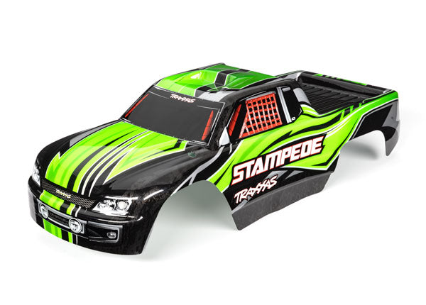 Traxxas 3651G Body, Stampede (also fits Stampede VXL), Green (painted, decals applied) - TRA3651G