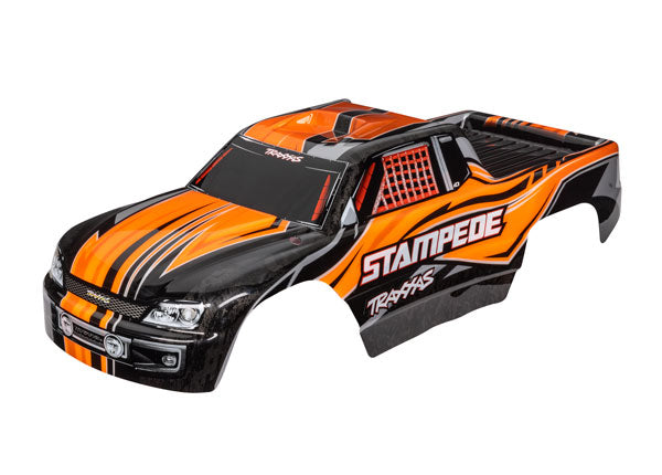 Traxxas 3651T Body, Stampede (also fits Stampede VXL), orange (painted, decals applied) - TRA3651T