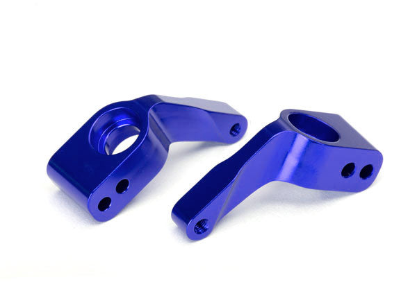 Traxxas 3652A Stub Axle Carriers , Rustler / Stampede / Bandit (2) , 6061-T6 aluminum (blue-anodized) / 5x11mm ball bearings (4) - TRA3652A