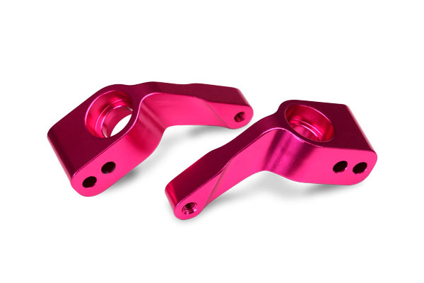 Traxxas 3652P Stub Axle Carriers , Rustler / Stampede / Bandit (2) , 6061-T6 aluminum (Pink-anodized) / 5x11mm ball bearings (4) - TRA3652P