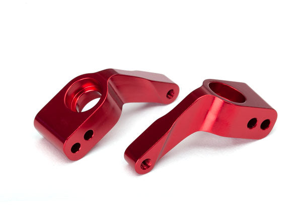 Traxxas 3652X Stub Axle Carriers, Rustler/Stampede/Bandit (2), 6061-T6 aluminum (red-anodized)/ 5x11mm ball bearings (4) - TRA3652X