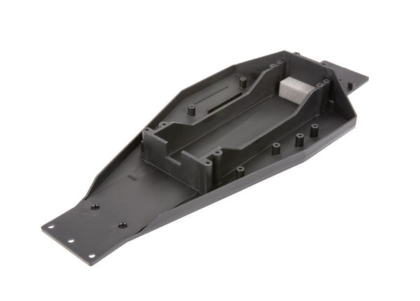 Traxxas 3728 Lower Chassis (black) (166mm long battery compartment) (fits both flat and hump style battery packs) - TRA3728
