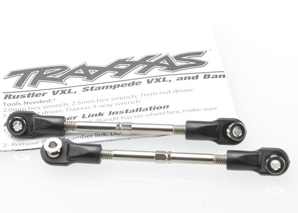 Traxxas 3745 Turnbuckles, toe link, 59mm (78mm center to center) (2) (assembled with rod ends and hollow balls) - TRA3745