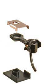 Kadee #28 Plastic-Shank Coupler - Kit - Magne-Matic(R) -- Medium 19/64" Centerset w/#213 & #232 Draft Gear Box, Talgo Truck Adaptor - 380-28