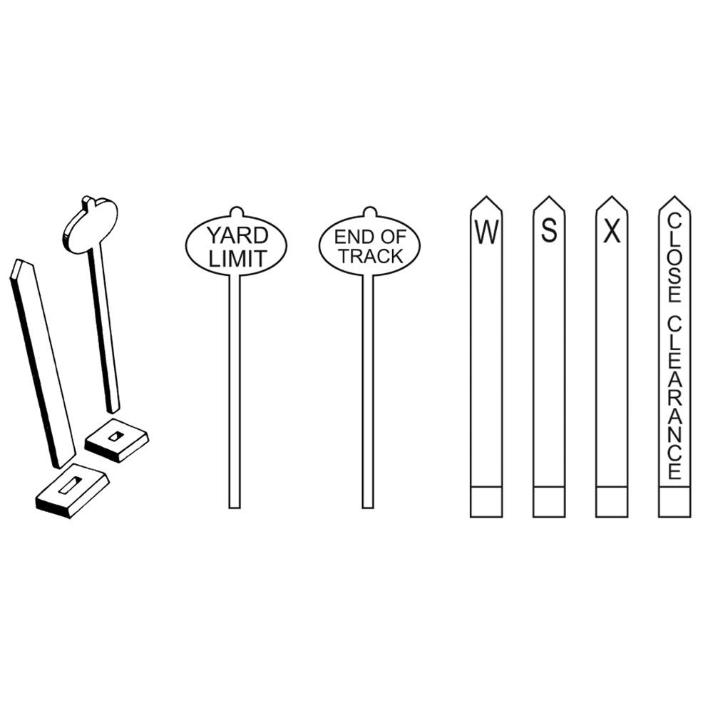 Kadee #426 HO Whistle Post & Yard Limit Marker Signs Scenery - 380-426