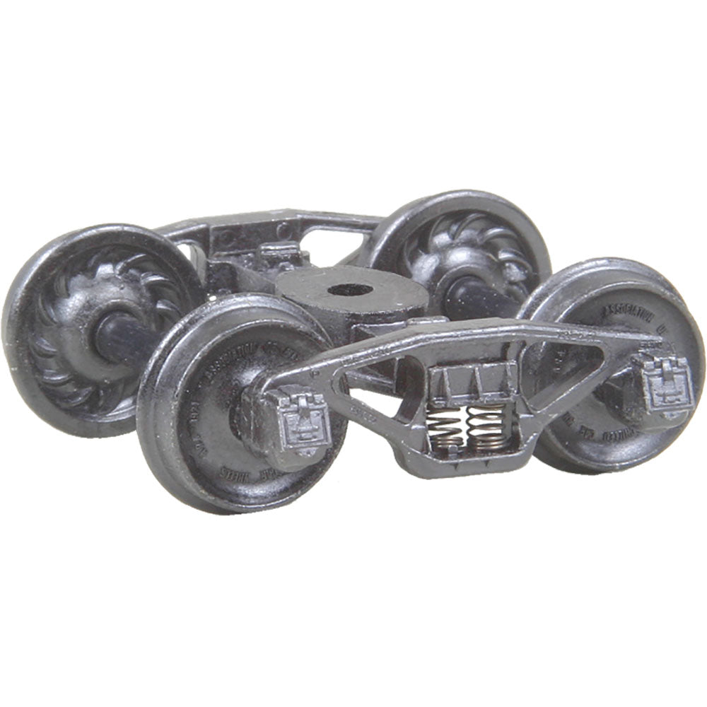 Kadee Pennsylvania 2D-F8 50-Ton Fully Sprung Metal Trucks -- Code 110 (.110") 33" Ribbed-Back RP-25 Wheels 1 Pair - 380-517