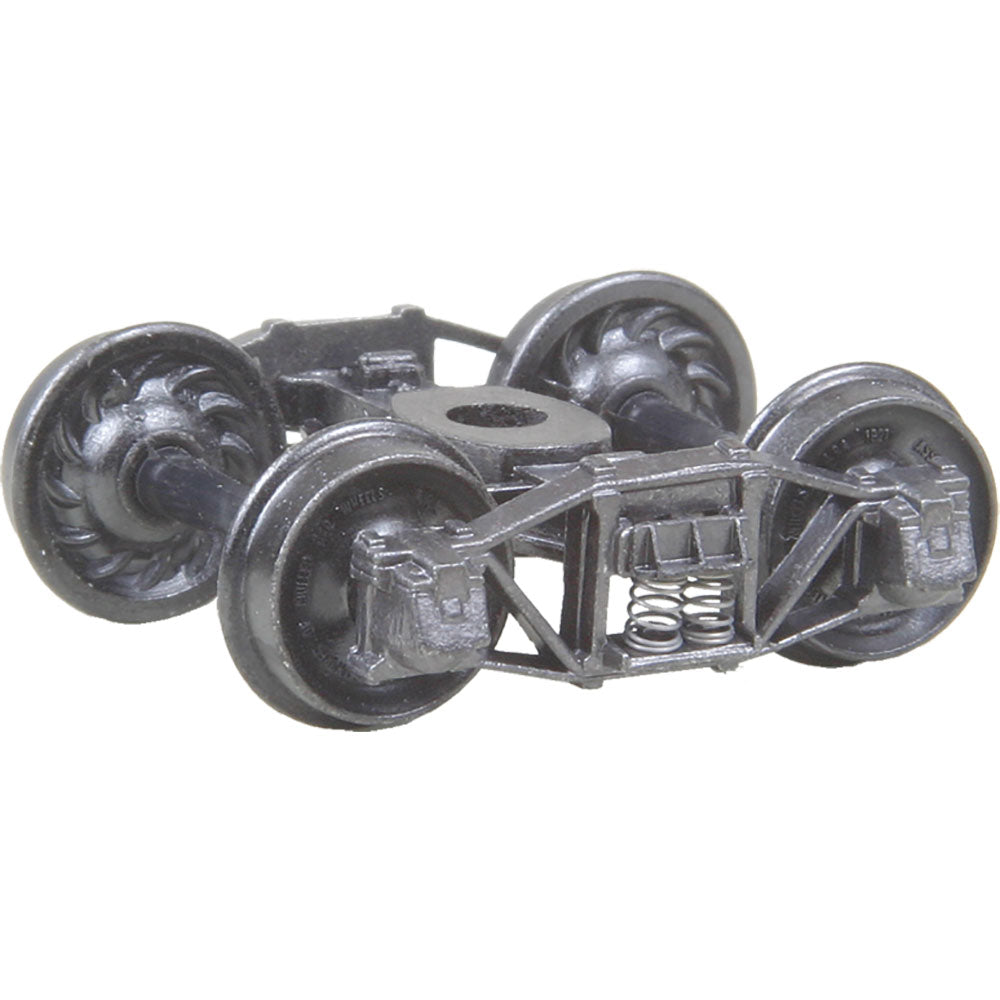 Kadee Arch Bar Fully-Sprung Self-Centering Metal Trucks -- Code 110 (.110") 33" Ribbed-Back RP-25 Wheels - 1 Pair - 380-551