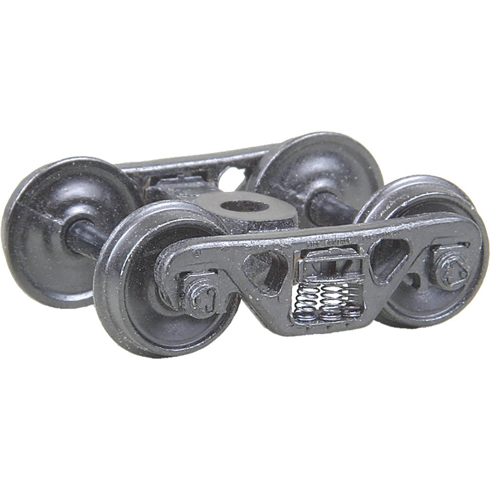 Kadee A.S.F.(R) 100-Ton Roller Bearing Fully Sprung Self-Centering Metal Trucks -- Code 110 (.110") 36" Smooth-Back RP-25 Wheels 1 Pair - 380-555