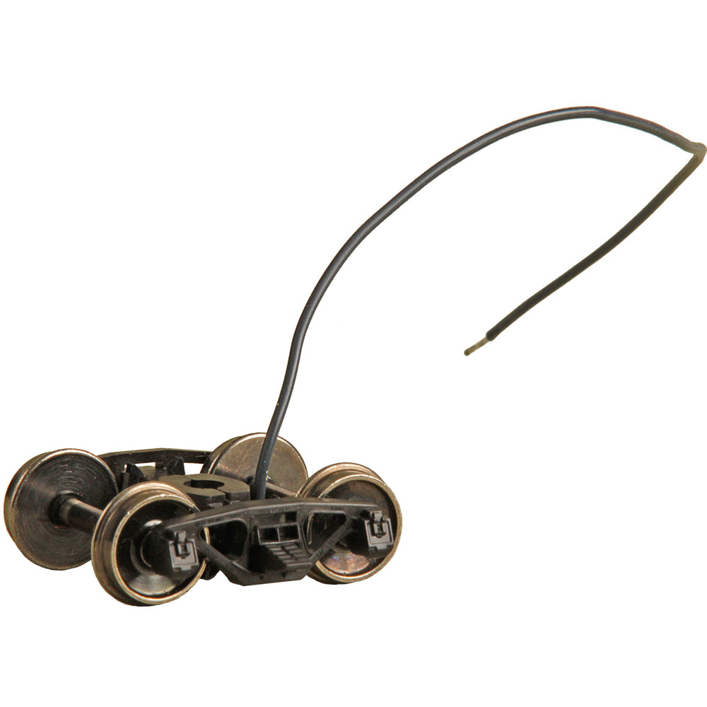 Kadee Bettendorf AAR Leaf-Spring HGC Caboose Trucks w/Electrical Pickup -- Code 88, 33" Smooth-Back RP-25 Wheels 1 Pair - 380-590