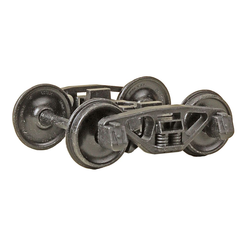 Kadee #750 O Scale 2 Rail A.S.F. A-3 Ride-Control Metal Trucks with 33" Smooth Back Metal Wheels