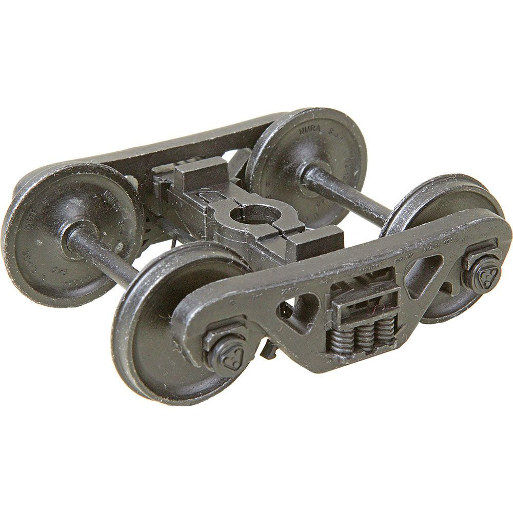 Kadee #759 O Scale 2-Rail A.S.F 100-ton Roller Bearing Metal Trucks with 36" Smooth Back Metal P48 Wheels