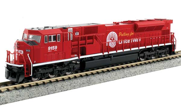 Kato N EMD SD90/43MAC - Standard DC -- Canadian Pacific #9159 (United Way Commemorative, red, white)