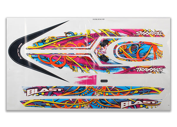 Traxxas 3816 Blast decal set (swirl pattern) (Waterproof) - TRA3816