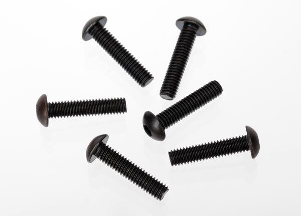 Traxxas 3929 Screws, 4x18mm button-head machine (Hex drive) (6) - TRA3929