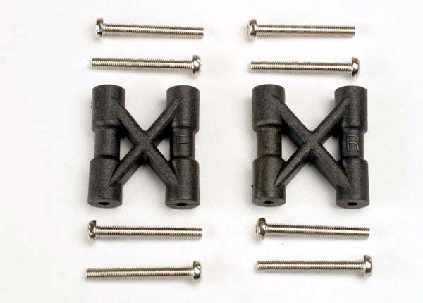 Traxxas 3930 Bulkhead cross braces (2)/ 3x25mm CS Screws (8) - TRA3930