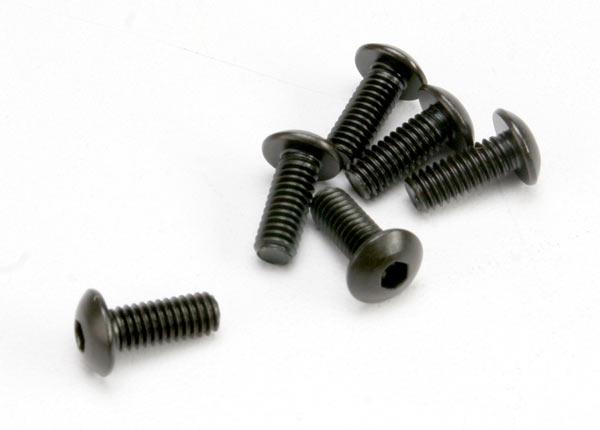 Traxxas 3936 Screws, 4x10mm button-head machine (Hex drive) (6) - TRA3936