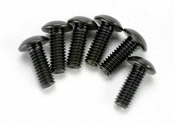 Traxxas 3937 Screws, 4x12mm button-head machine (Hex drive) (6) - TRA3937