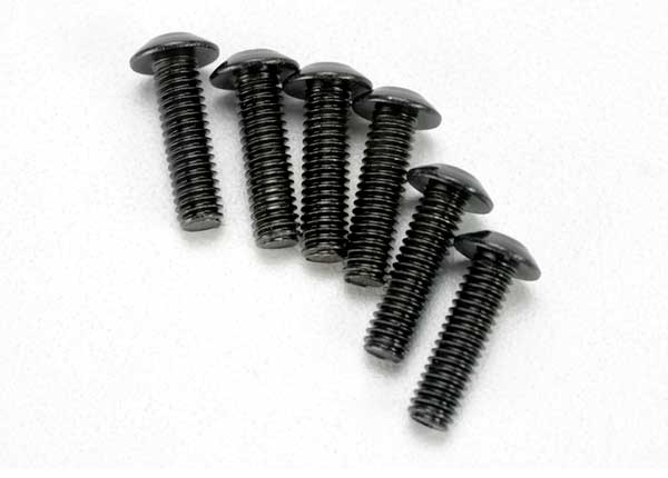 Traxxas 3938 Screws, 4x14mm button-head machine (Hex drive) (6) - TRA3938