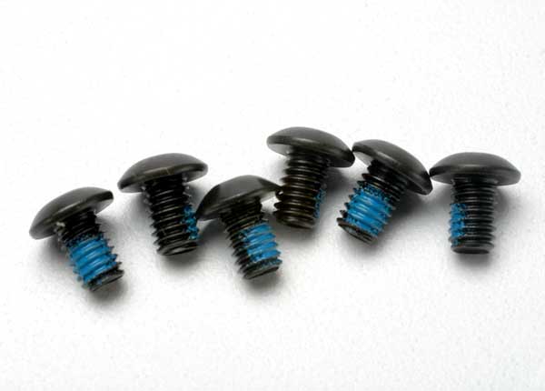 Traxxas 3939 Screws, 4x6mm button-head machine (Hex drive) (with threadlock) (6) - TRA3939